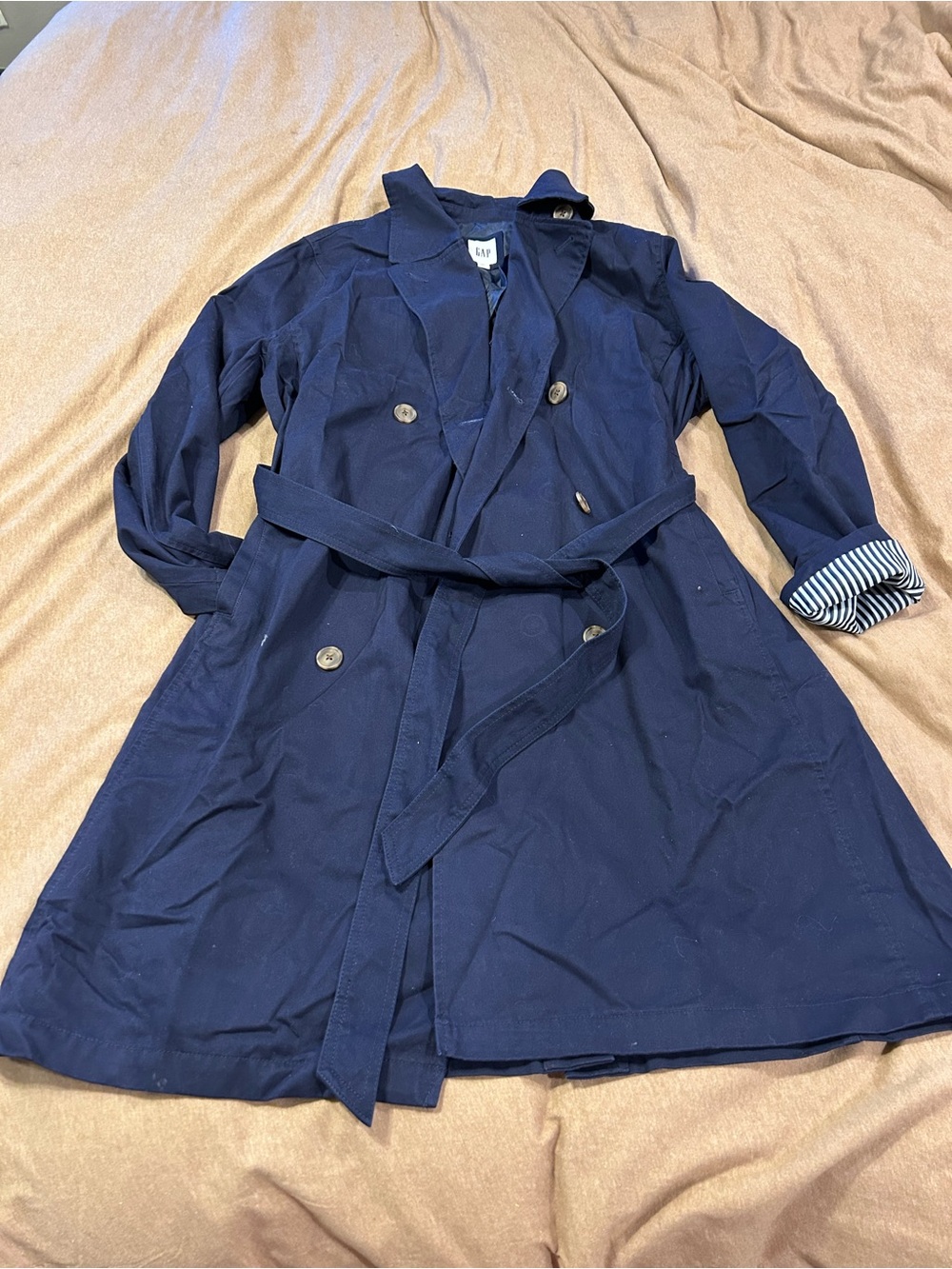Gap womenβs 100% cotton trench coat